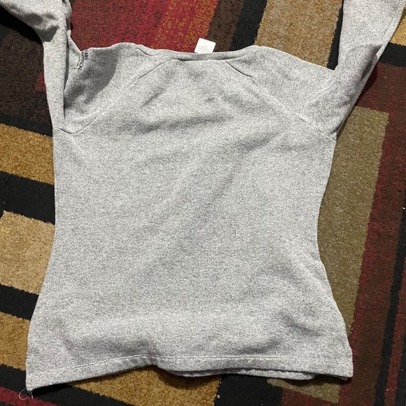 Harley-Davidson Women’s Bar & Shield Rib-Knit Zip Sweatshirt — Gray (Size Medium - Picture 8 of 9